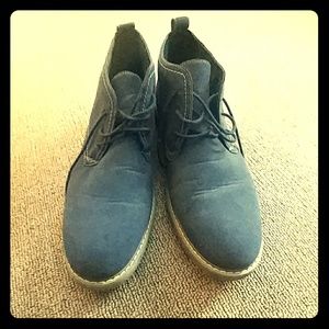 Mens Ferro Also Blue Suede Chukka Boots size 11